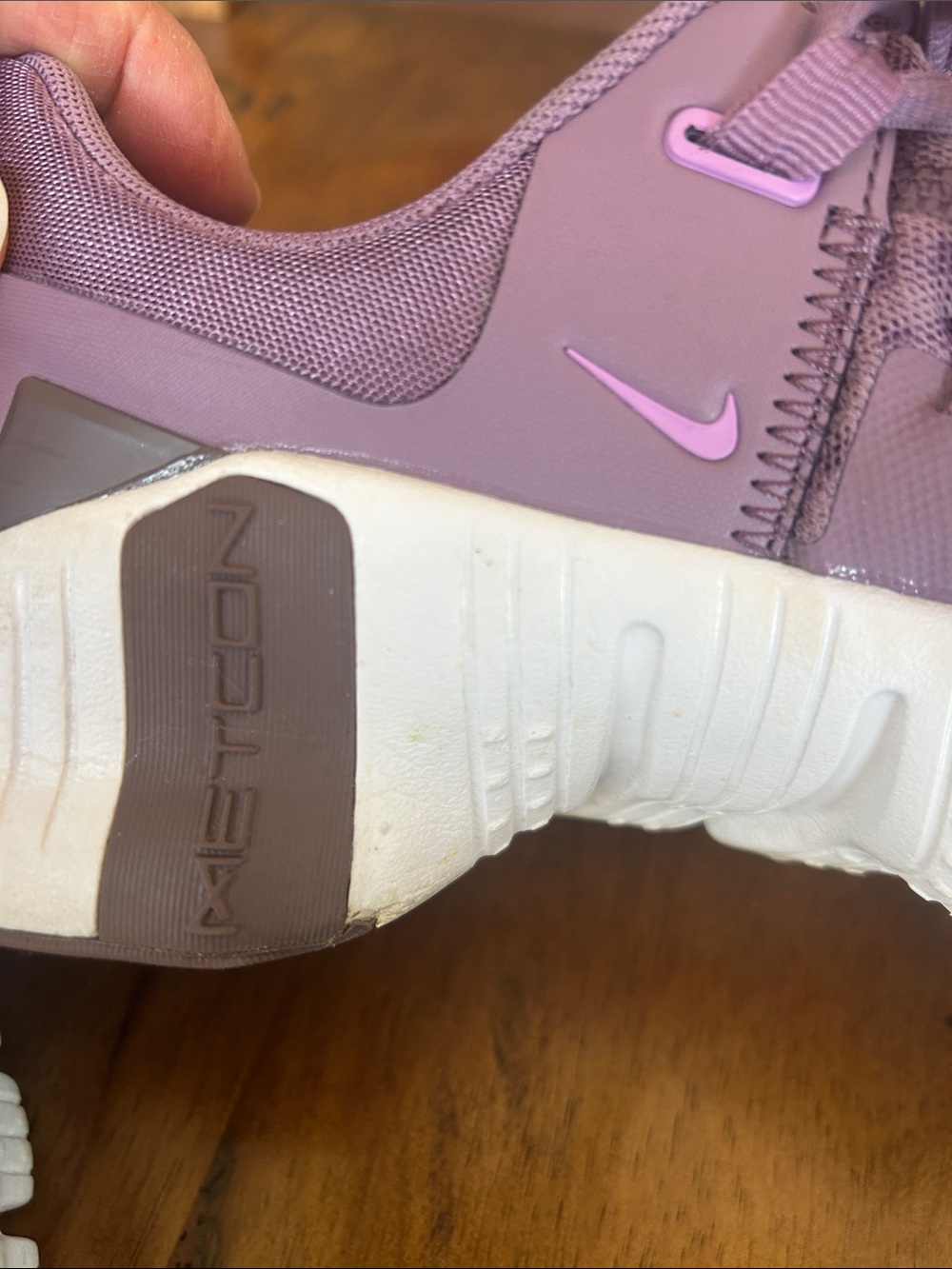 Nike Purple Mesh Running Shoes with White Sole